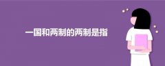 一國和兩制的兩制是指