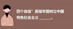 四個自信”是指牢固樹立中國特色社會主義_______。