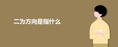 二為方向是指什么