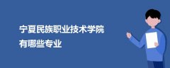 寧夏民族職業(yè)技術學院有哪些專業(yè)