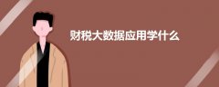 財(cái)稅大數(shù)據(jù)應(yīng)用學(xué)什么