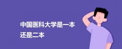 中國醫(yī)科大學(xué)是一本還是二本