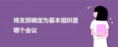 將支部確定為基本組織是哪個會議