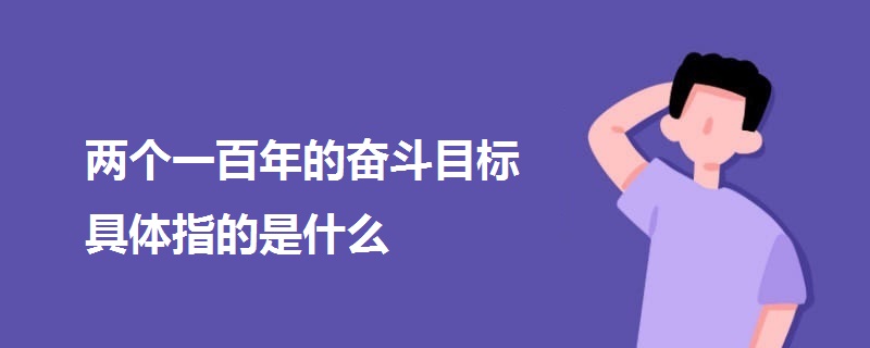 兩個一百年的奮斗目標(biāo)具體指的是什么