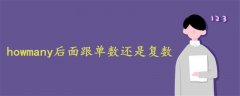 howmany后面跟單數(shù)還是復數(shù)