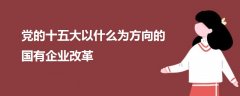 黨的十五大以什么為方向的國有企業(yè)改革