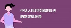 中華人民共和國教育法的制定機關是