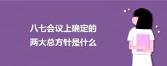 八七會議上確定的兩大總方針是什么