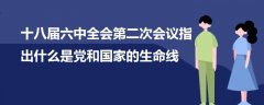 十八屆六中全會第二次會議指出什么是黨和國家的生命線