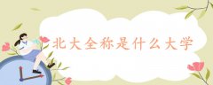 北大全稱是什么大學(xué)