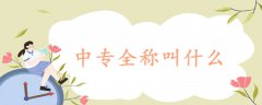 中專全稱叫什么