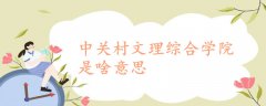 中關(guān)村文理綜合學(xué)院是啥